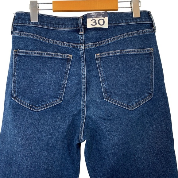 GAP Vintage Slim High Rise Jeans Womens 10/30 Blue Raw Hem Medium Wash New NWT - Picture 4 of 8